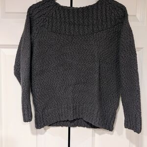 Vince Charcoal Textured Women's Sweater